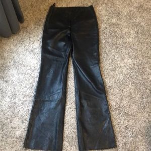 Black leather pants